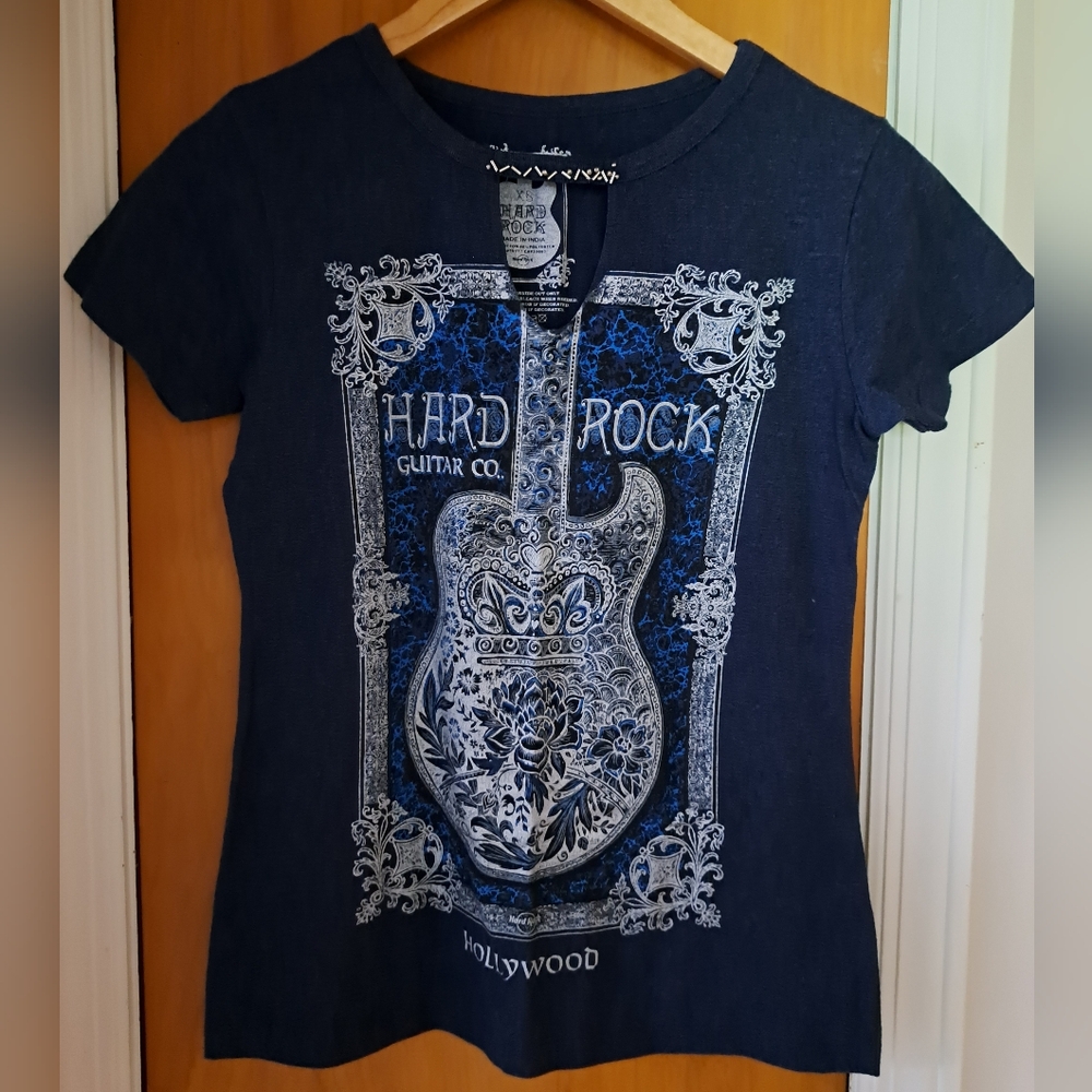 Hard Rock Cafe Blue Graphic T-Shirt